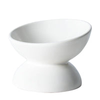 HKM-1485501 Slanted Mouth Ceramic Cat Bowl Designed to Support Cervical Spine - 13CM Diameter