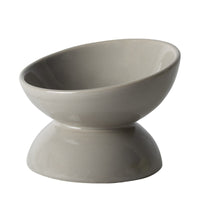 HKM-1485501 Slanted Mouth Ceramic Cat Bowl Designed to Support Cervical Spine - 13CM Diameter