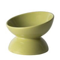 HKM-1485501 Slanted Mouth Ceramic Cat Bowl Designed to Support Cervical Spine - 13CM Diameter