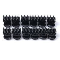 HKM-148563 Elegant Black Coffee Small Hairpins for Female Headdresses – 12 Pack