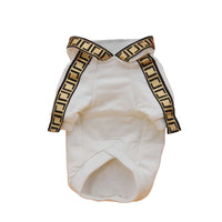 HKM-1485885 Casual Cotton Pet Dog Clothes in Black and White - Sizes XS to 2XL