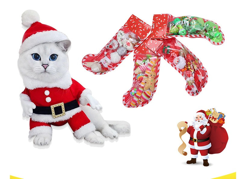 HKM-1486141 Warm Winter Cat Toy Gift Set for Holidays and Special Occasions - Ideal for Friends and Family