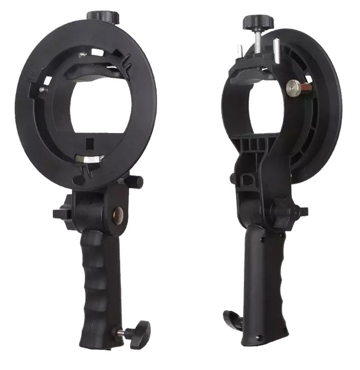 HKM-148691 S Type H Bracket for Camera Accessories – Adjustable ABS Plastic Mount with Universal Compatibility and Umbrella Hole