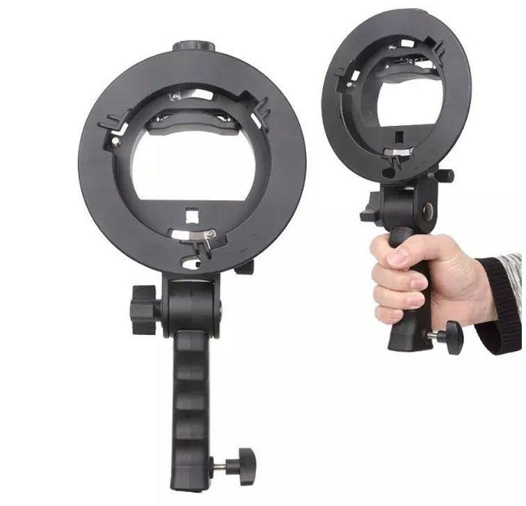 HKM-148691 S Type H Bracket for Camera Accessories – Adjustable ABS Plastic Mount with Universal Compatibility and Umbrella Hole