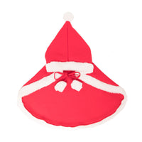 HKM-1489469 Festive Red Christmas Cloak for Dogs and Cats - Cozy Polyester Design, Available in Small and Large Sizes