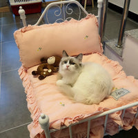 HKM-1489725 Cozy High-Density Sponge Pet Bed with Washable Cotton Cover - Sizes M, L, XL Available