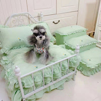 HKM-1489725 Cozy High-Density Sponge Pet Bed with Washable Cotton Cover - Sizes M, L, XL Available