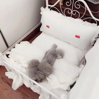 HKM-1489725 Cozy High-Density Sponge Pet Bed with Washable Cotton Cover - Sizes M, L, XL Available