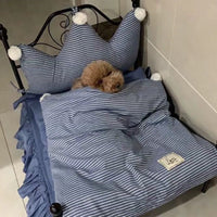 HKM-1489725 Cozy High-Density Sponge Pet Bed with Washable Cotton Cover - Sizes M, L, XL Available