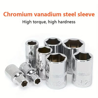 HKM-149011 61-Piece Chrome Vanadium Steel Manual Tool Kit for Automotive Repairs with Ratchet Socket Wrench Set