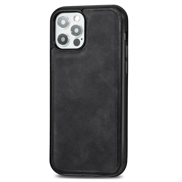 HKM-149075 Retro Magnetic Phone Case for iPhone 12 Models - Skin-Sensitive PU+PC Back Cover in Various Colors