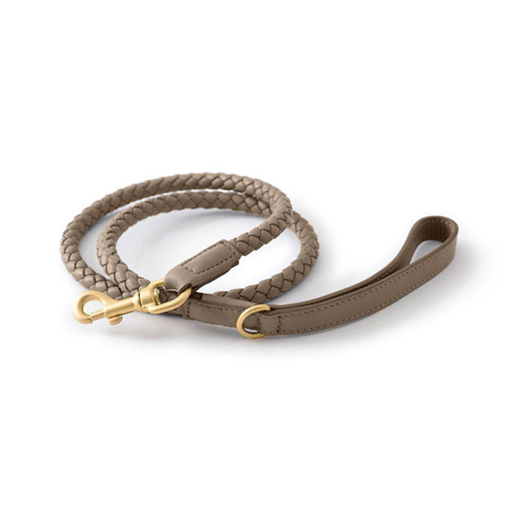 HKM-1490877 Durable Leather Large Dog Collar with Adjustable Sizes and Color Options