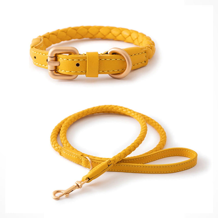 HKM-1490877 Durable Leather Large Dog Collar with Adjustable Sizes and Color Options