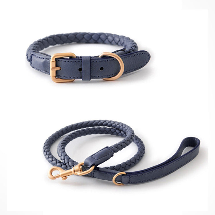 HKM-1490877 Durable Leather Large Dog Collar with Adjustable Sizes and Color Options