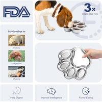 HKM-1491261 Stainless Steel Slow Feeder Dog Bowl for Small to Medium Breeds with Non-Slip Design