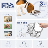 HKM-1491261 Stainless Steel Slow Feeder Dog Bowl for Small to Medium Breeds with Non-Slip Design