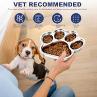 HKM-1491261 Stainless Steel Slow Feeder Dog Bowl for Small to Medium Breeds with Non-Slip Design