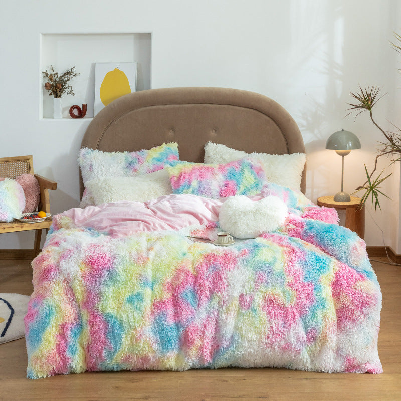 HKM-149139 Warm Polyester Bed Sheet and Quilt Cover Set - Multiple Sizes Available