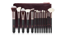 HKM-149203 Rose Gold Wool Bristle Makeup Brush with Wooden Handle - Portable 17.5CM Length