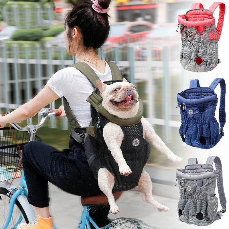 HKM-1493309 Breathable Pet Carrier Backpack for Small Dogs and Cats, Adjustable Mesh Travel Bag