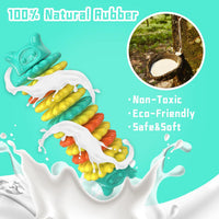 HKM-1494333 Durable Rubber Chew Toy for Aggressive Dogs - Caterpillar Shape for Dental Health and Interactive Play