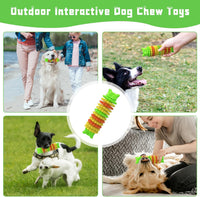 HKM-1494333 Durable Rubber Chew Toy for Aggressive Dogs - Caterpillar Shape for Dental Health and Interactive Play