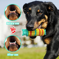 HKM-1494333 Durable Rubber Chew Toy for Aggressive Dogs - Caterpillar Shape for Dental Health and Interactive Play