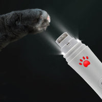 HKM-1494845 USB Rechargeable Pet Nail Trimmer with Diamond Grinding Head and Ergonomic Design for Cats and Dogs