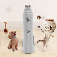 HKM-1494845 USB Rechargeable Pet Nail Trimmer with Diamond Grinding Head and Ergonomic Design for Cats and Dogs