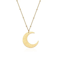 HKM-149523 Muslim Jewelry Hypoallergenic Jewelry Custom Moon Pendant Arabic Calligraphy Embossed Necklace Islamic Ayatul Kursi Jewelry