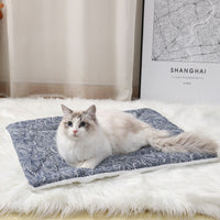 HKM-149523 Thick Cotton Linen Lamb Wool Blanket Kennel Dog Mat Pet Supplies