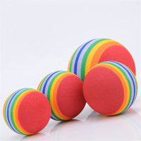HKM-149587 EVA Pet Rainbow Ball Cat Foam Colorful Bouncy Ball