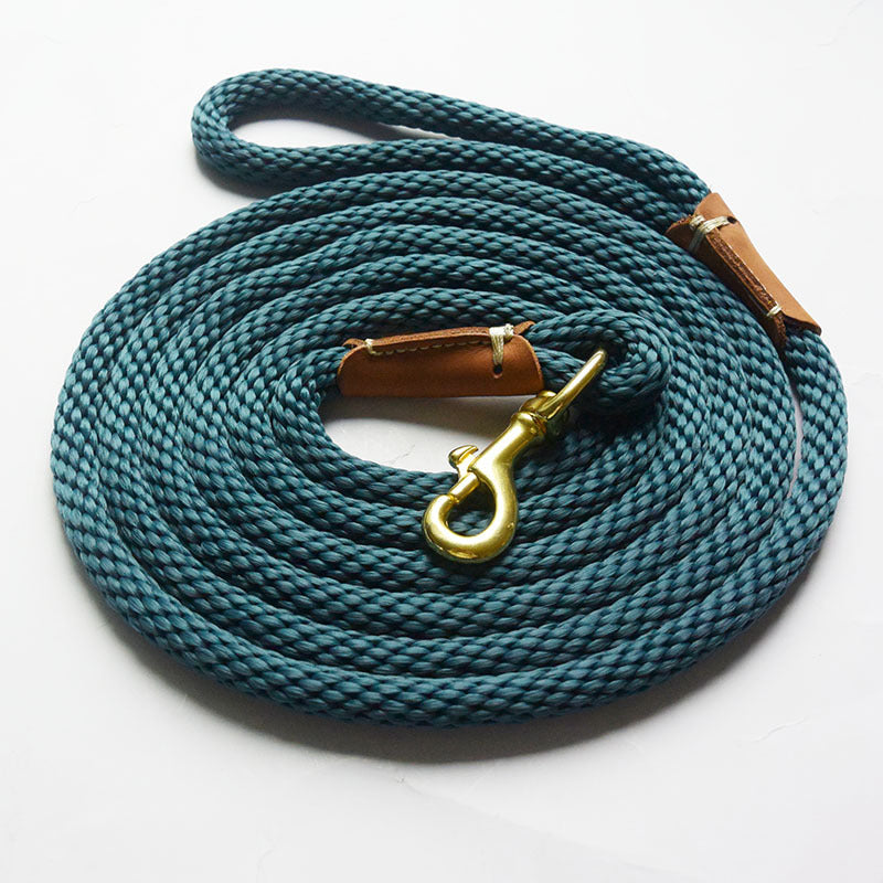 HKM-1496637 Durable Nylon Pet Traction Rope in Blue, Brown, and Green
