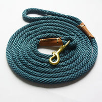 HKM-1496637 Durable Nylon Pet Traction Rope in Blue, Brown, and Green