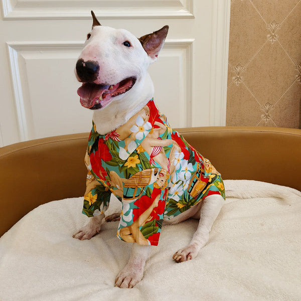 HKM-1499197 Hawaiian Print Pet Shirt for Cats and Dogs in Multiple Sizes