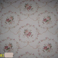 HKM-150035 Coffee Heart Shape Floral Print Peach Skin Polyester Fabric, 150cm Width, 80-90g Weight, Ideal for Crafts and Home Decor