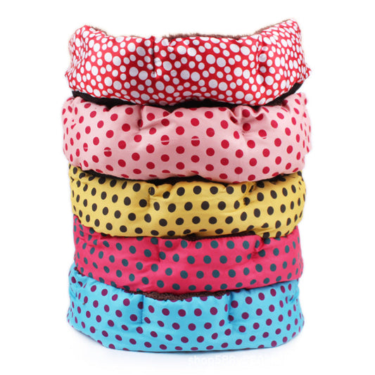 HKM-1500861 Removable Polka Dot Octagonal Doghouse in Multiple Colors - Compact Size for Small Pets