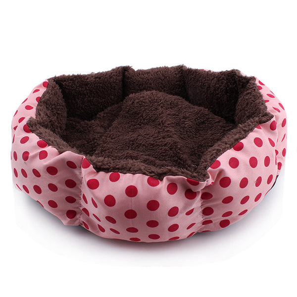 HKM-1500861 Removable Polka Dot Octagonal Doghouse in Multiple Colors - Compact Size for Small Pets