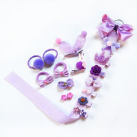 HKM-1501629 Children's Butterfly Hairpin and Rubber Hair Tie Set