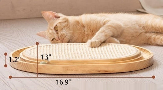 HKM-1502781 Solid Wood Cat Nest for Playful Pets - Minimalist Design