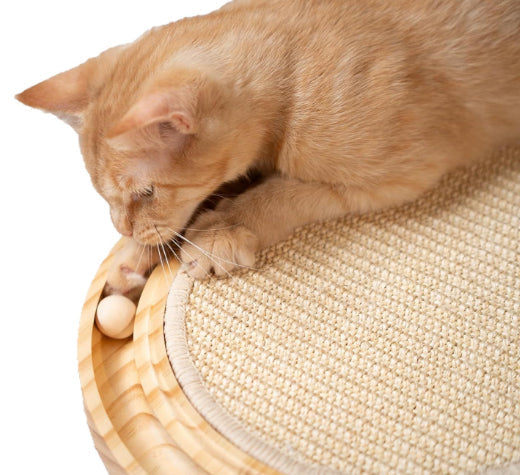 HKM-1502781 Solid Wood Cat Nest for Playful Pets - Minimalist Design