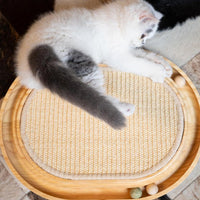 HKM-1502781 Solid Wood Cat Nest for Playful Pets - Minimalist Design