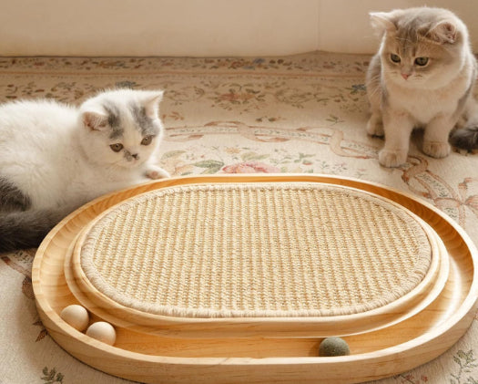 HKM-1502781 Solid Wood Cat Nest for Playful Pets - Minimalist Design