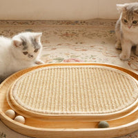 HKM-1502781 Solid Wood Cat Nest for Playful Pets - Minimalist Design