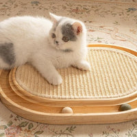 HKM-1502781 Solid Wood Cat Nest for Playful Pets - Minimalist Design