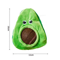 HKM-1503421 Elastic Plush Pet Toy Ball Set - Avocado, Watermelon, Banana, and Pea Shapes - Fun with Loud Paper Sound