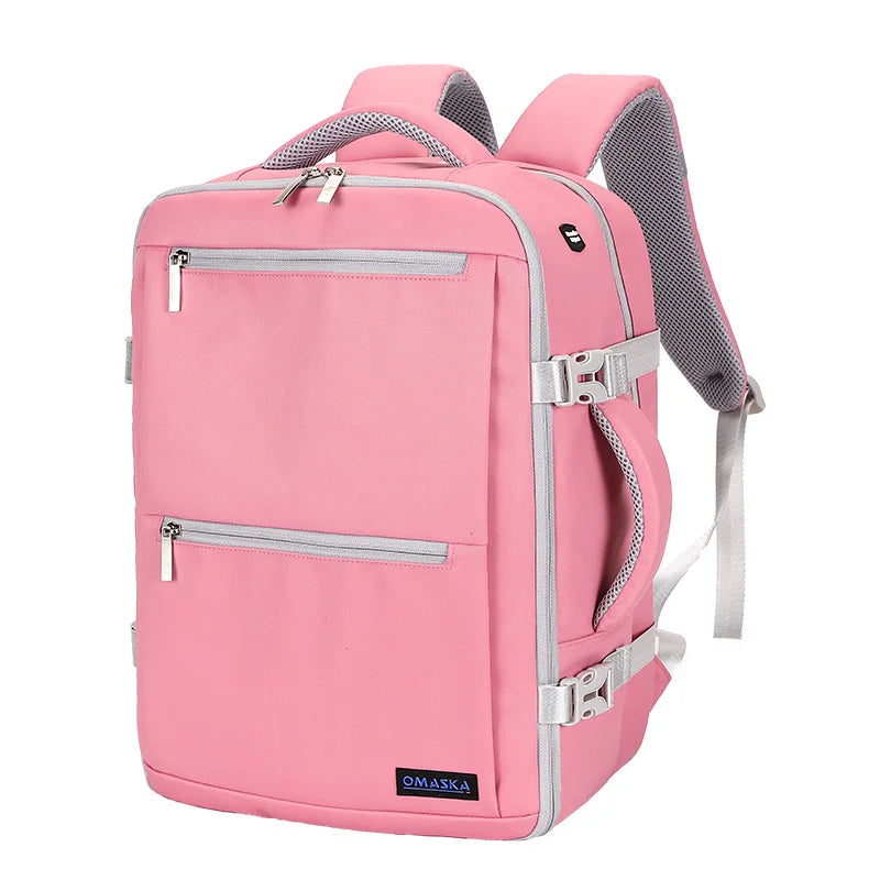 HKM-150355 Large Capacity Waterproof 17 Inch Nylon Laptop Backpack for Students