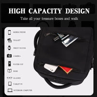 HKM-150355 Large Capacity Waterproof 17 Inch Nylon Laptop Backpack for Students