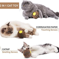 HKM-1504061 Catnip Scratch Ball Toy for Cats - Eco-Friendly Refillable Natural Catnip, Combines Scratching and Playing, Reduces Obesity and Loneliness