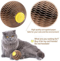 HKM-1504061 Catnip Scratch Ball Toy for Cats - Eco-Friendly Refillable Natural Catnip, Combines Scratching and Playing, Reduces Obesity and Loneliness